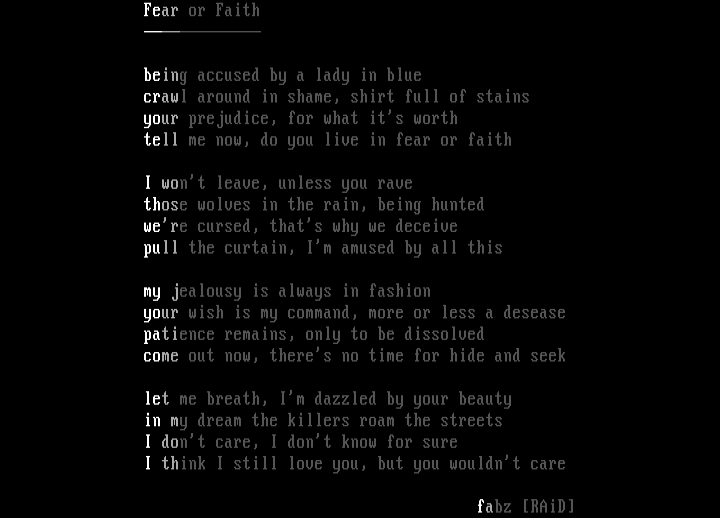 Fear or Faith by Fab One