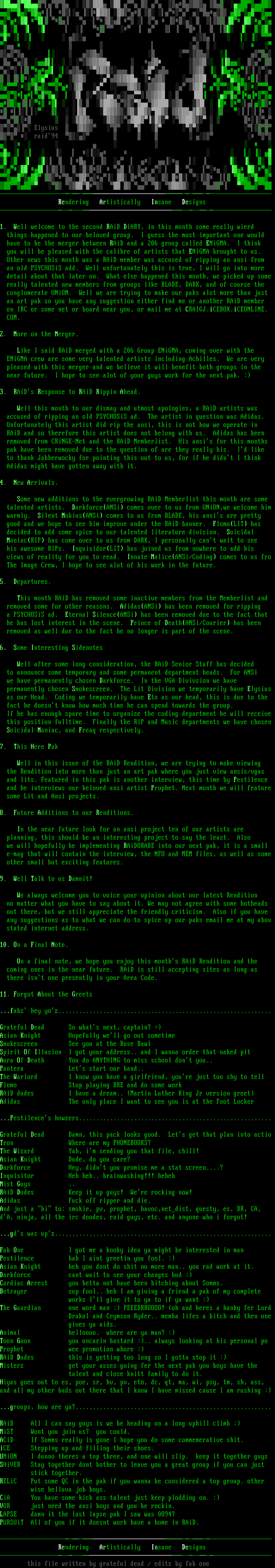 RAiD Rendition 12/94 NFO by RAiD