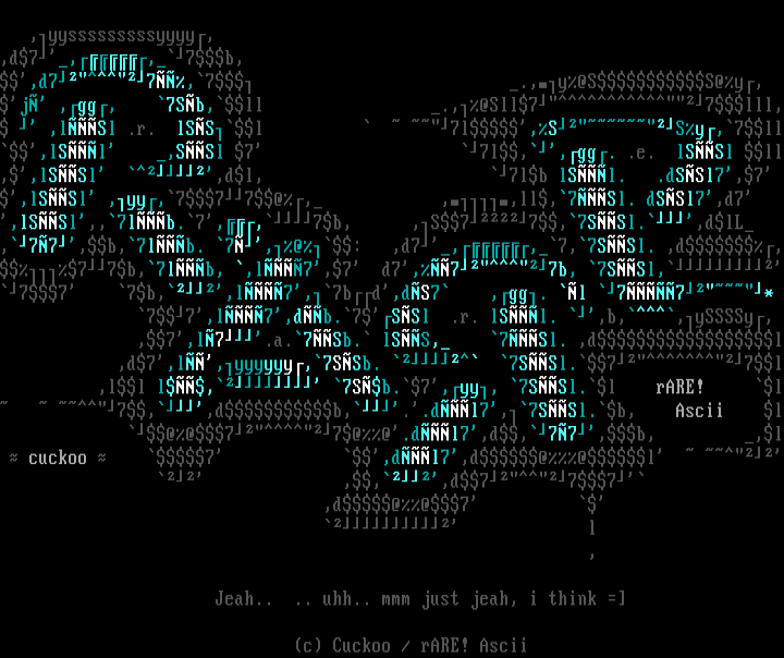 rARE!ASCii logo by cuckoo
