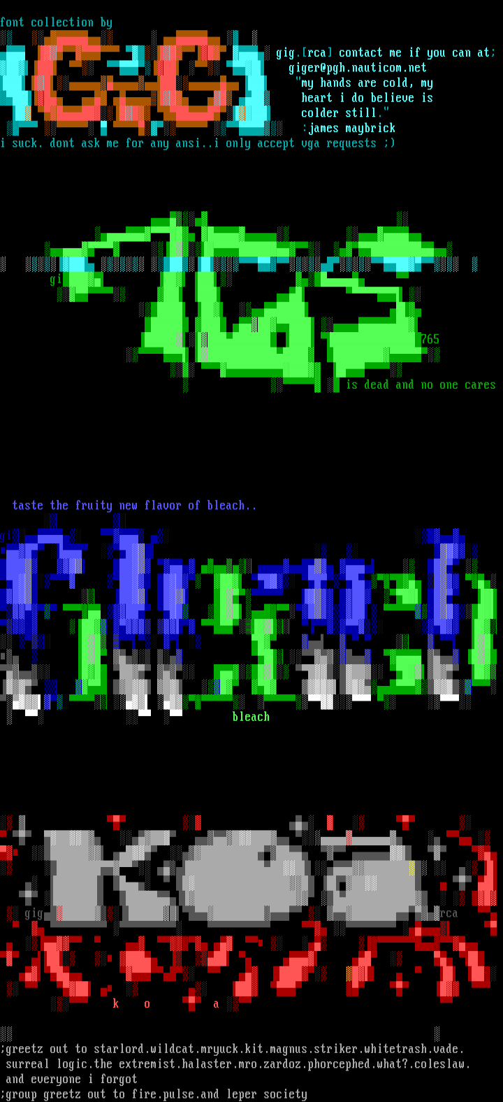 font collection by Giger