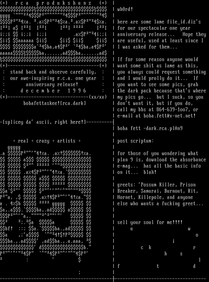 RCA File_id.diz's by Boba Fett