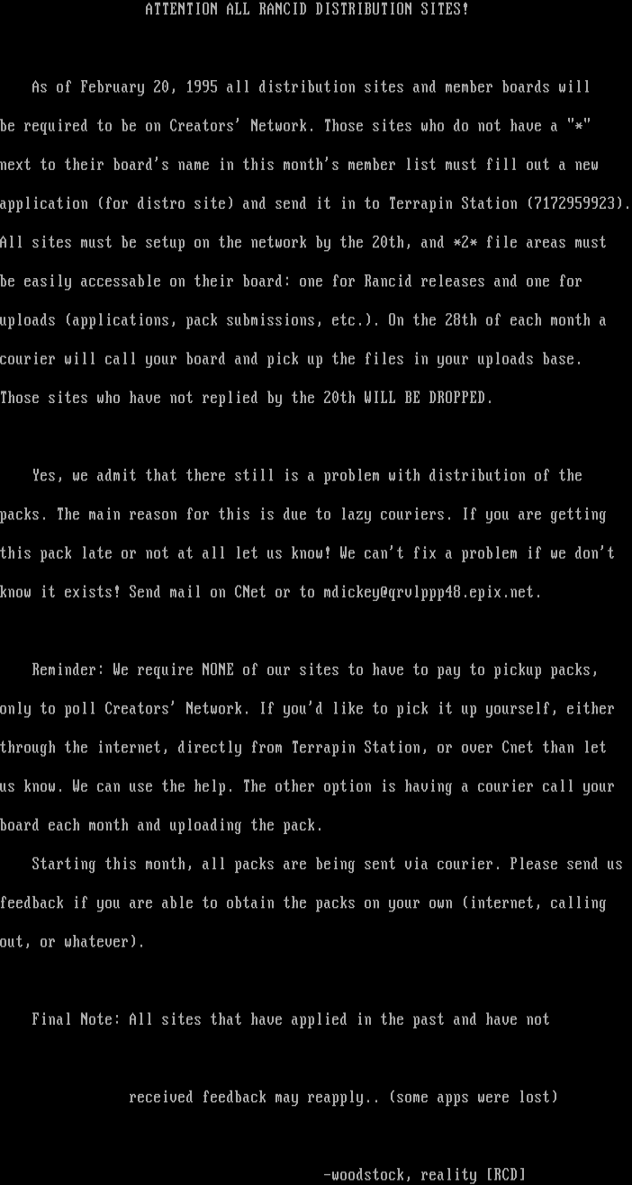 Distro Sites - READ THIS! by woodstock/Reality