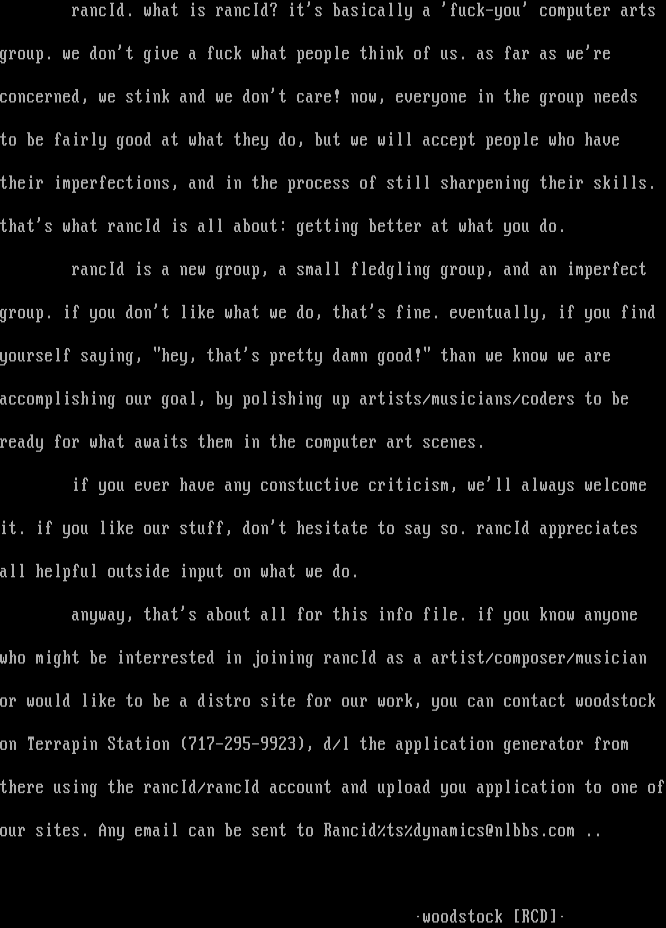 Rancid Info by woodstock