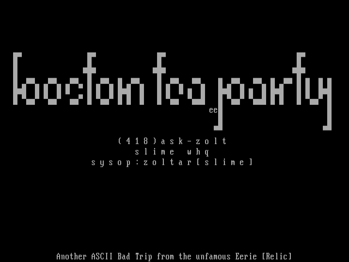 Boston Tea Party ASCII by Eerie