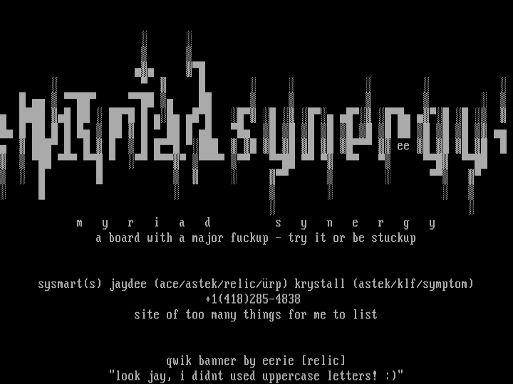 Myriad Synergy (call this!) by Eerie