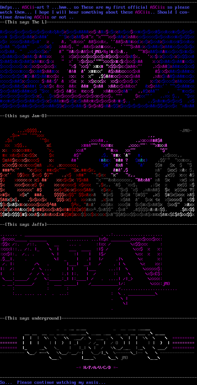ASCII-LOGOS by Jam-O