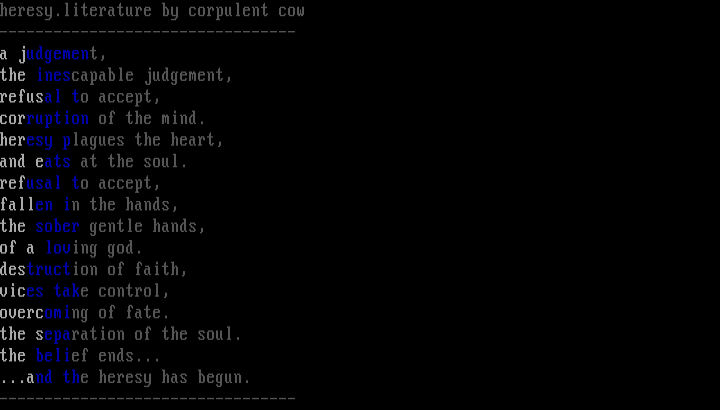 Heresy by Corpulent Cow