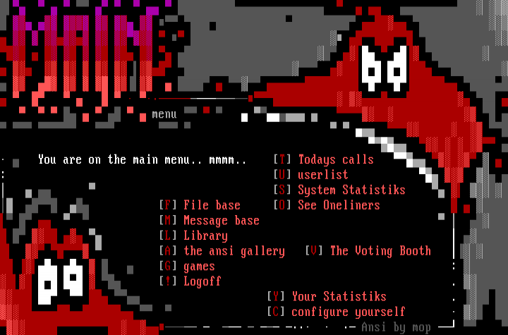Menu Screen by Mop