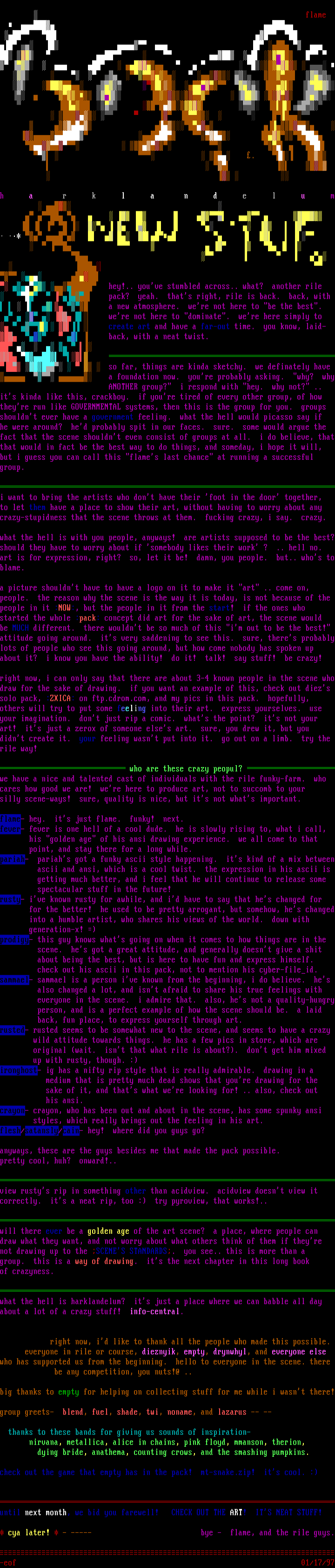HARKLANDELUM! the dig on things. by flame