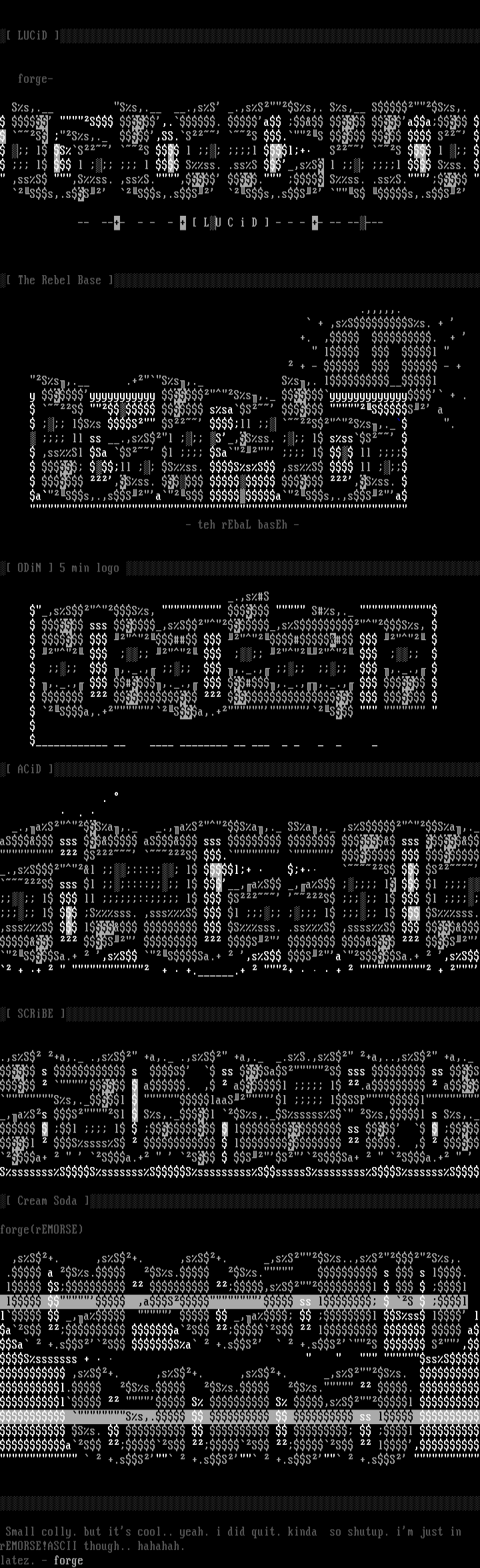 Ascii Collection by Forge