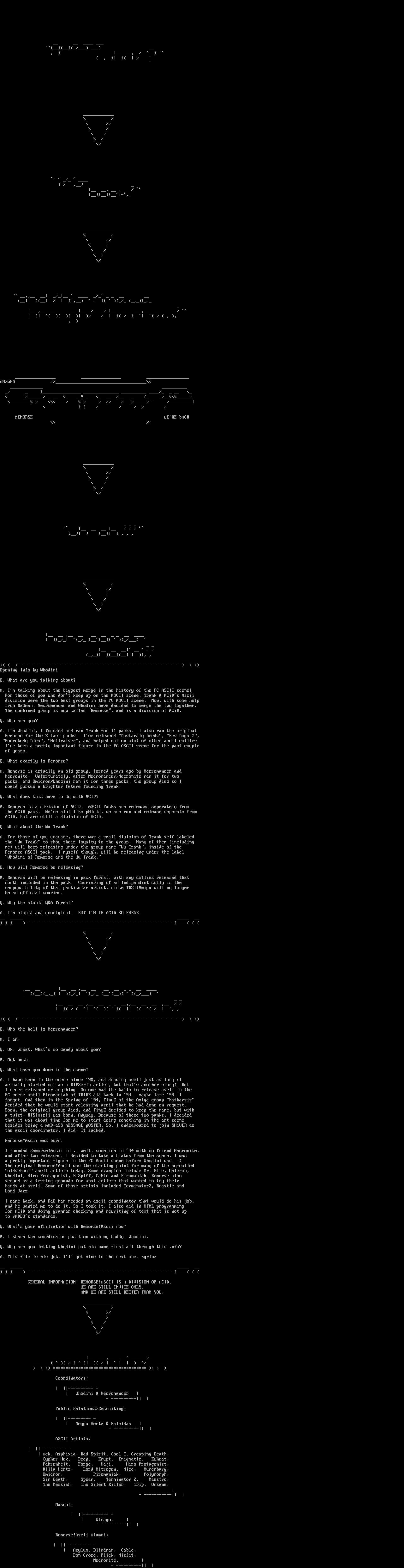 Remorse Information by Remorse Staff