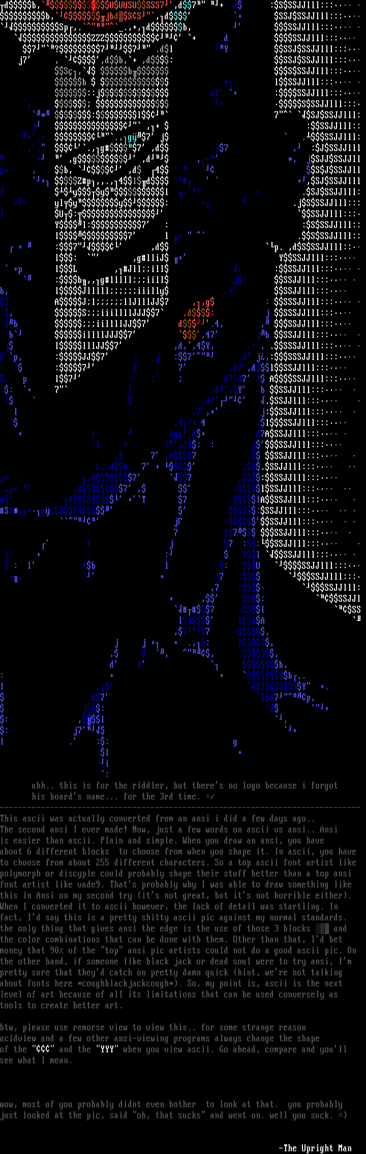 For The Riddler by The Upright Man