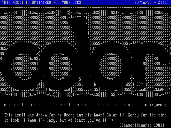 Color TV by Cleaner