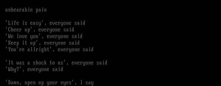 Unbearable pain by Fear