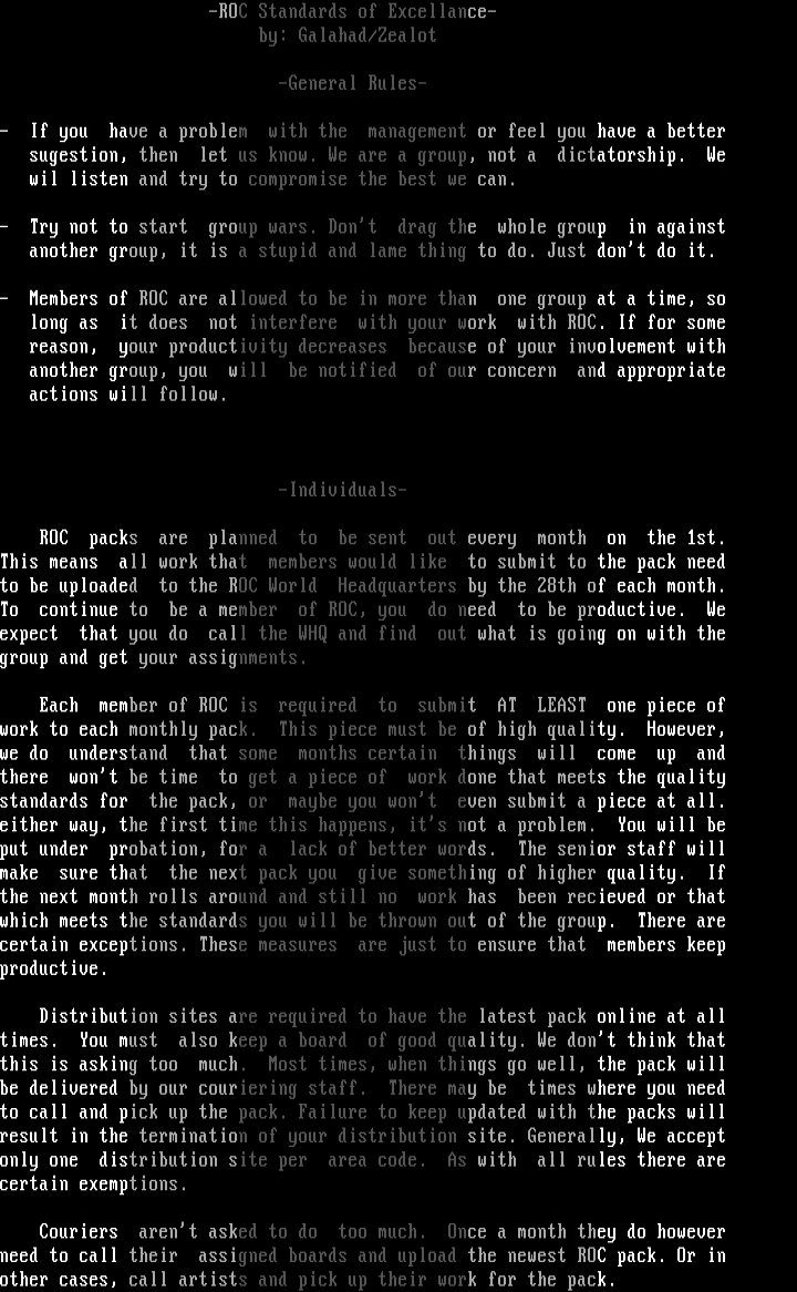 Membership Rules For ROC by Zealot / Galahad