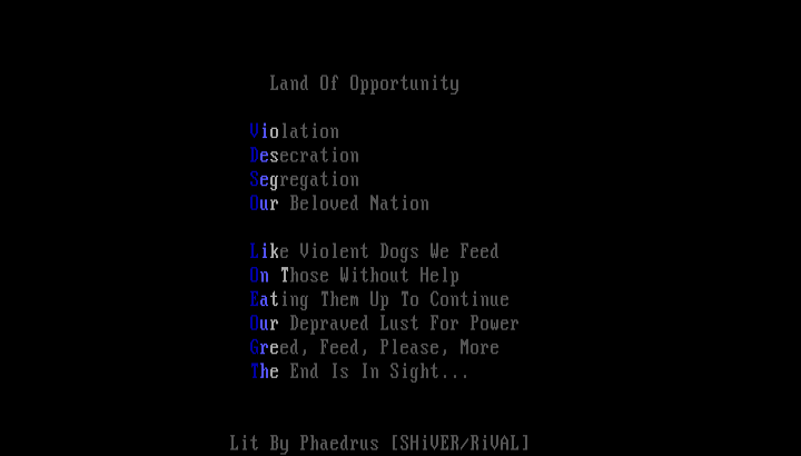 Land of Opportunity by Phaedrus