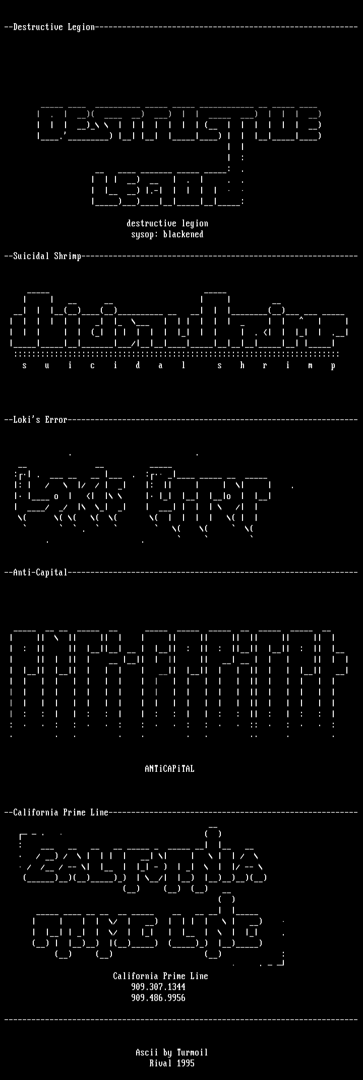 Ascii Page by Turmoil