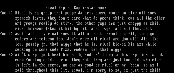 Rap Mastah Monk's Monthly Rap by Monk