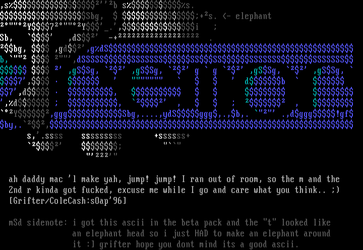 tremwhOre asCii by gf/msd