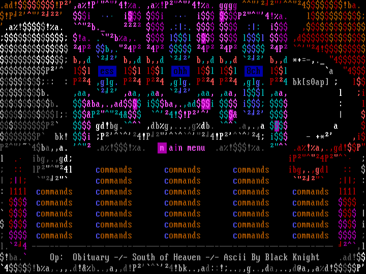 south of heaven menu by Blizzack Knizzight