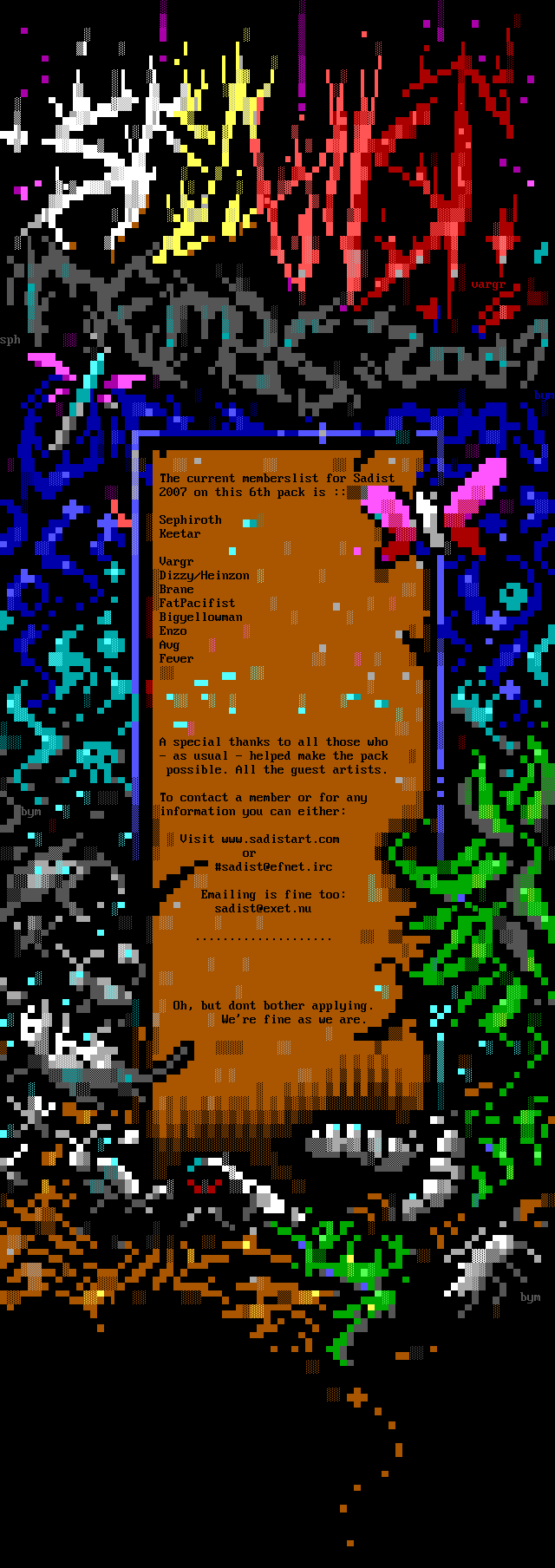 Sadist Memberslist by bymvrgsph