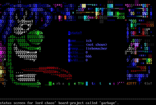 garbage status screen by delirium