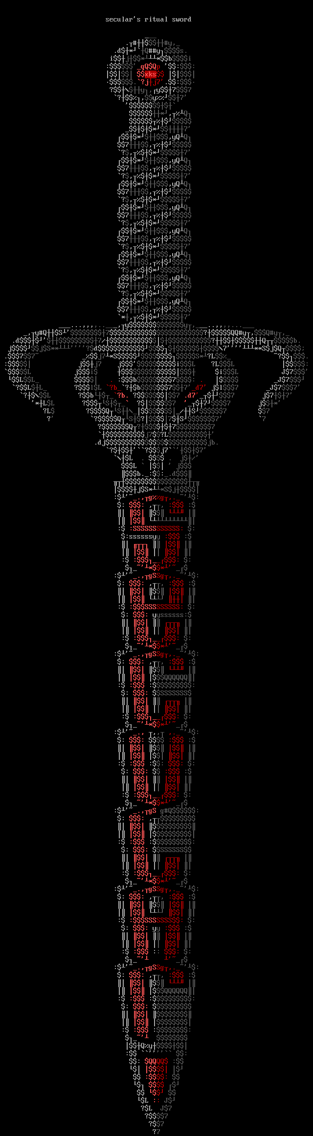 secular's ritual sword by xkeys