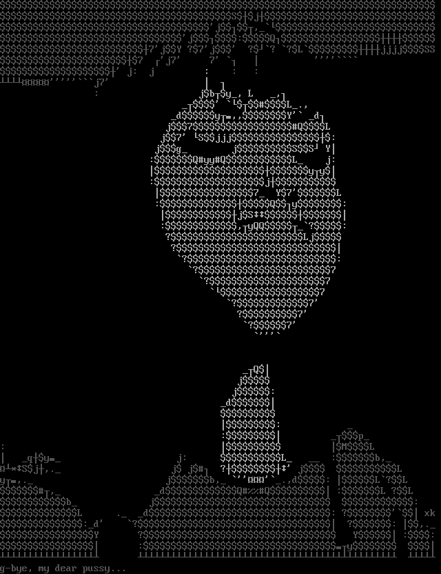 g-bye, my dear pussy... by xkey