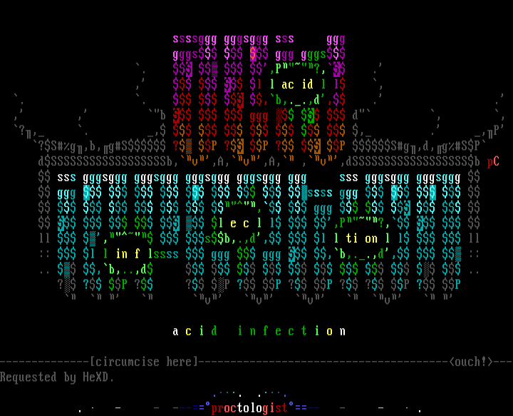 acid infection by Proctologist