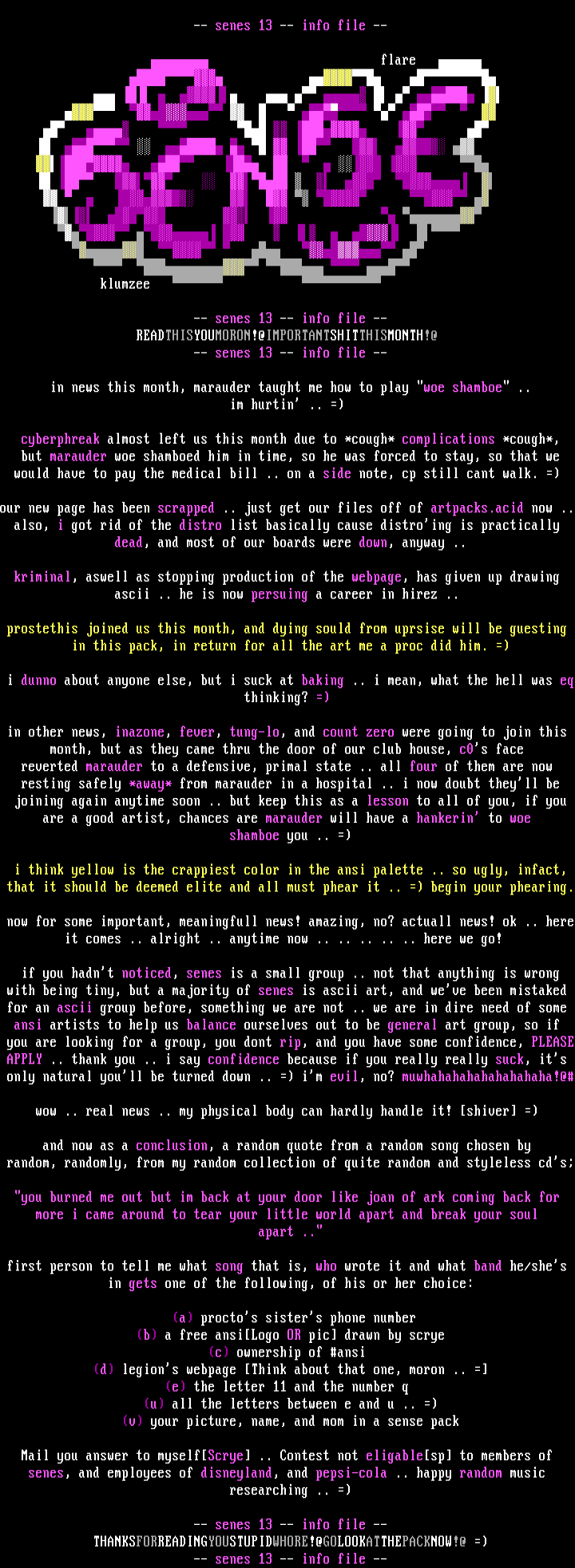 13 info fuc-- er .. file. by scrye
