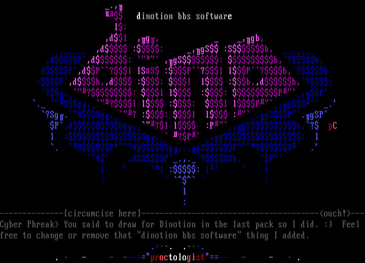Dinotion bbs software by Proctologist