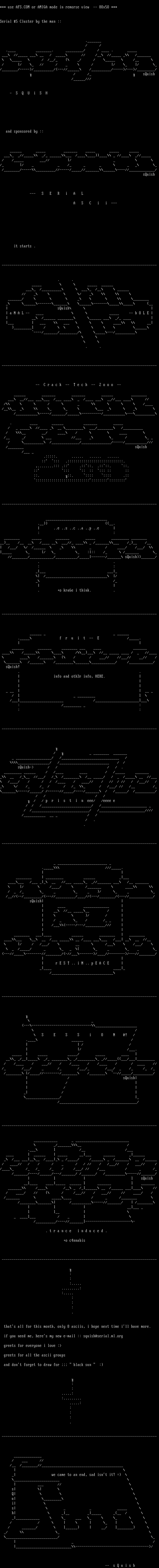Serial#5 cluster by sQuish