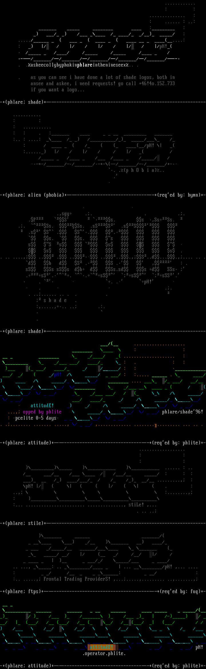 ascii cluster by phlare