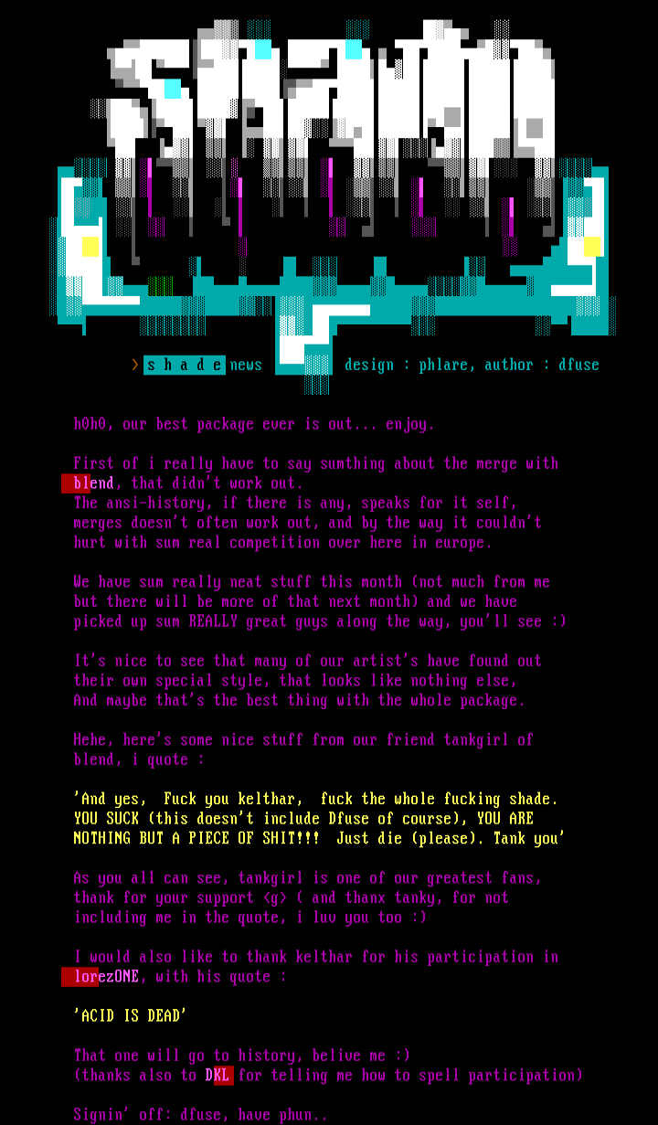 shade newsletter by shade