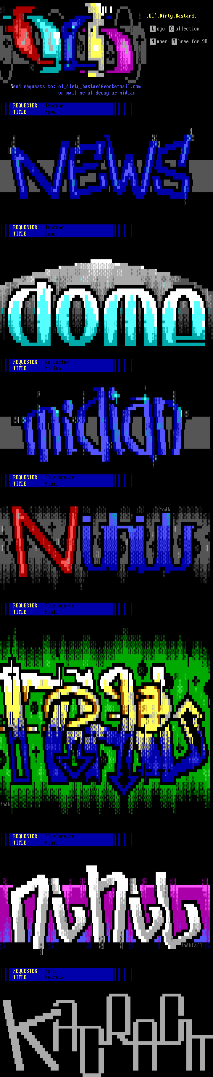 Ansi collection 03/98 by Ol' Dirty Bastard