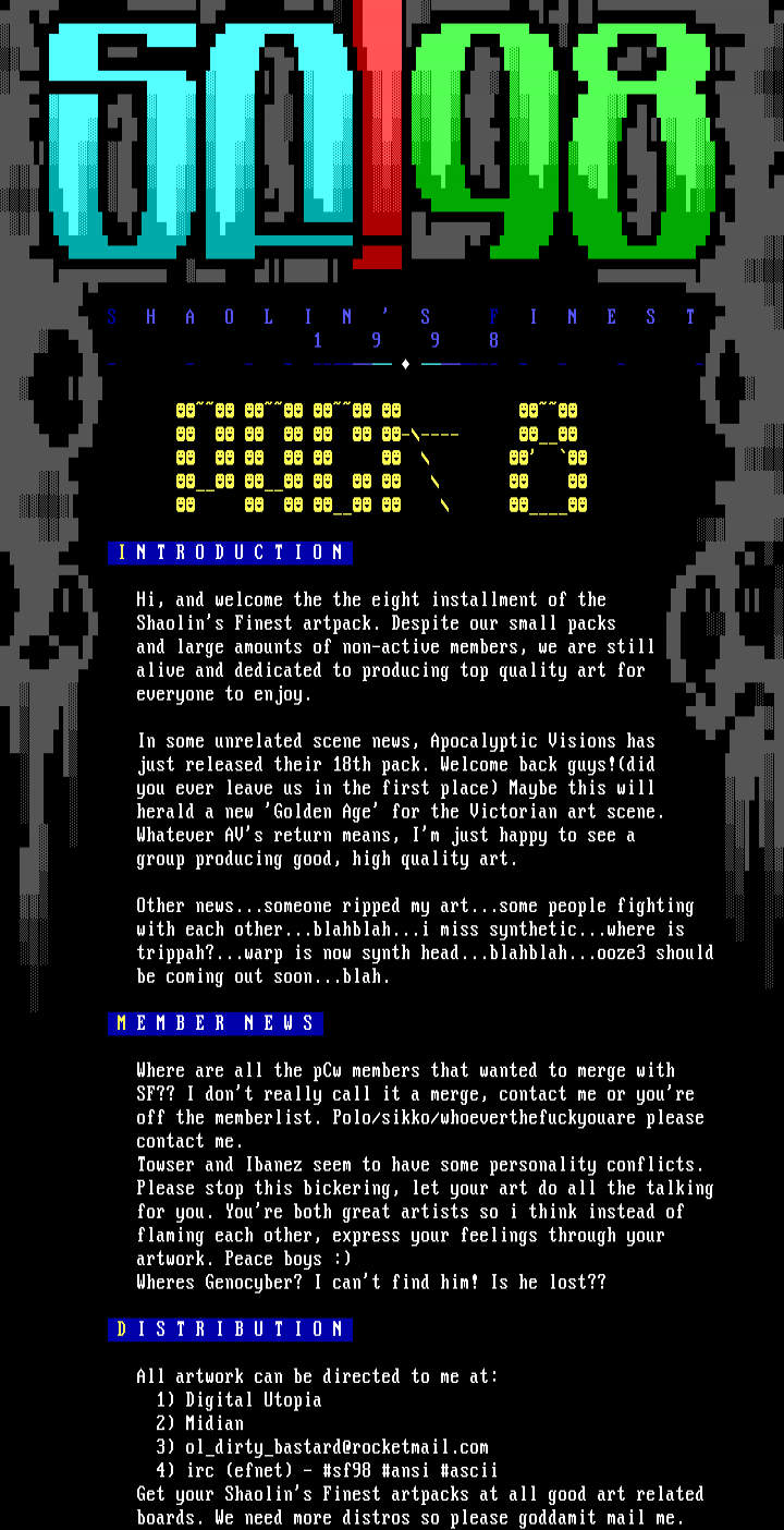 Shaolin's Finest News 4/98 by Ol' Dirty Bastard
