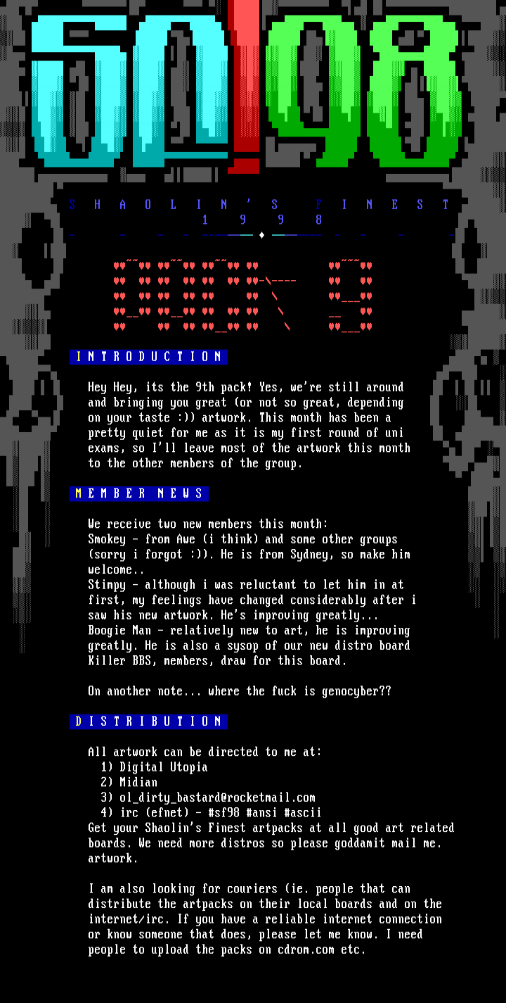 Shaolin's Finest News 05/98 by Ol' Dirty Bastard