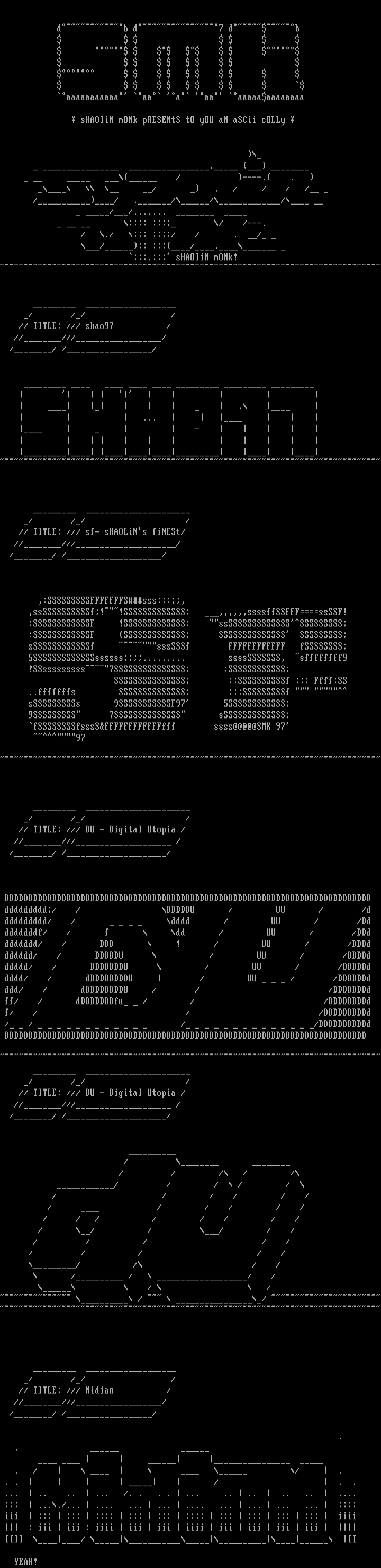 Shao 97 - tHA sECONd rELEASE by Shaolin Monk