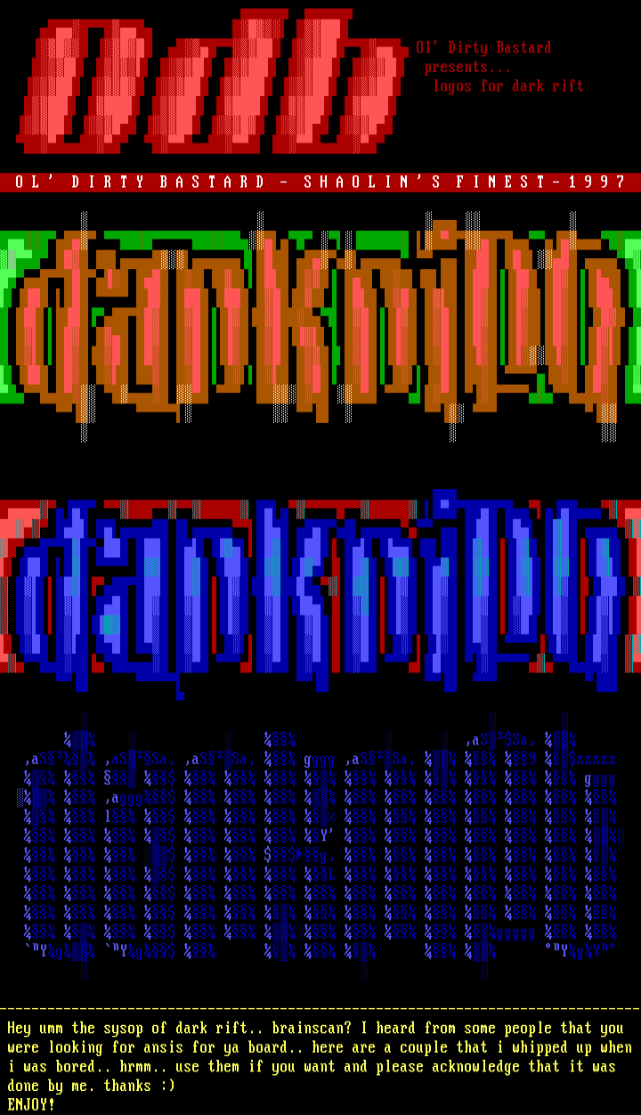 Logos for Dark Rift by Ol' Dirty Bastard