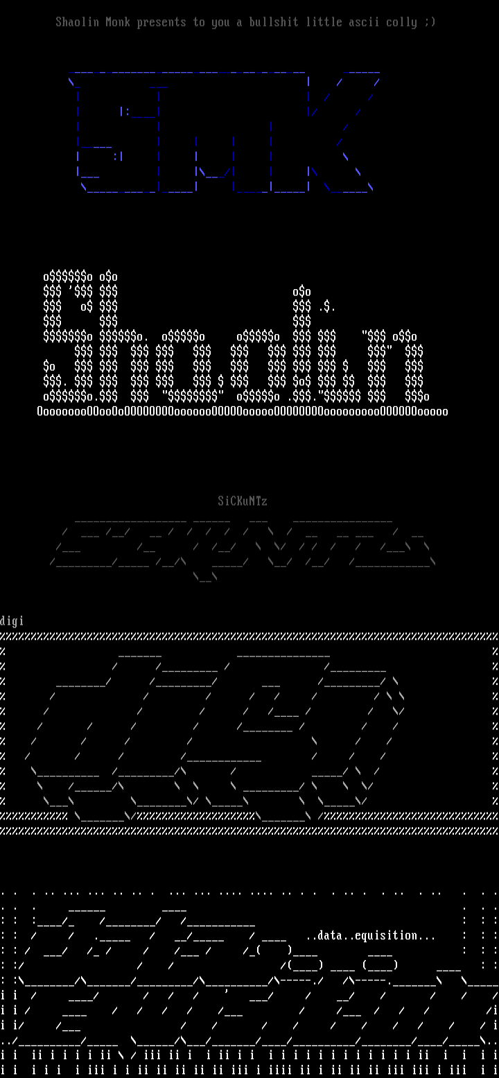 Ascii Collection 3 by Shaolin Monk