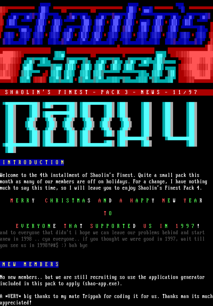 Shaolin's Finest News 12/97 by Ol' Dirty Bastard