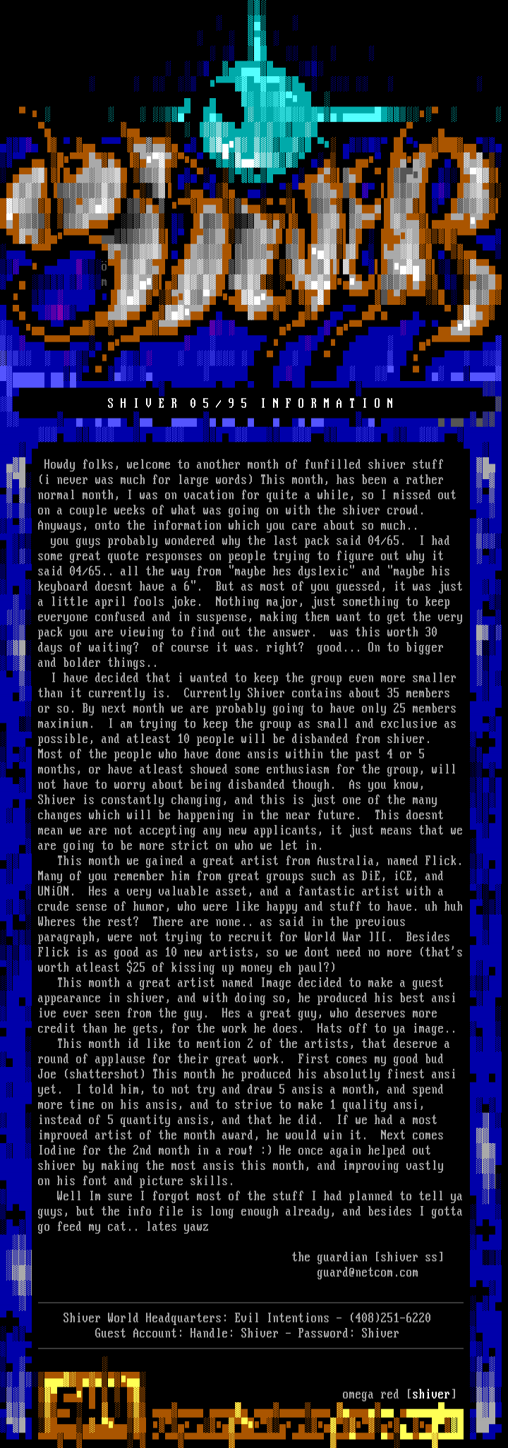 SHIVER 05/95 Information by The Guardian
