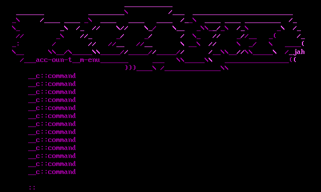 account menu by jah