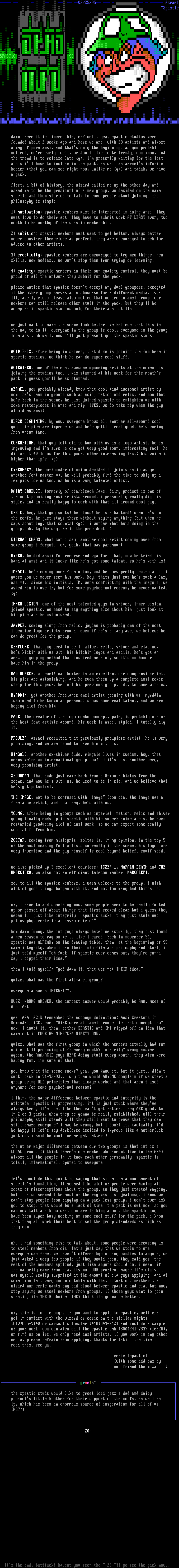 Spastic Information File