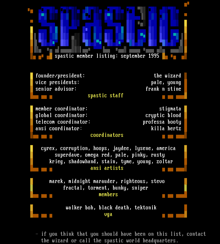 0995 member listing by spastic