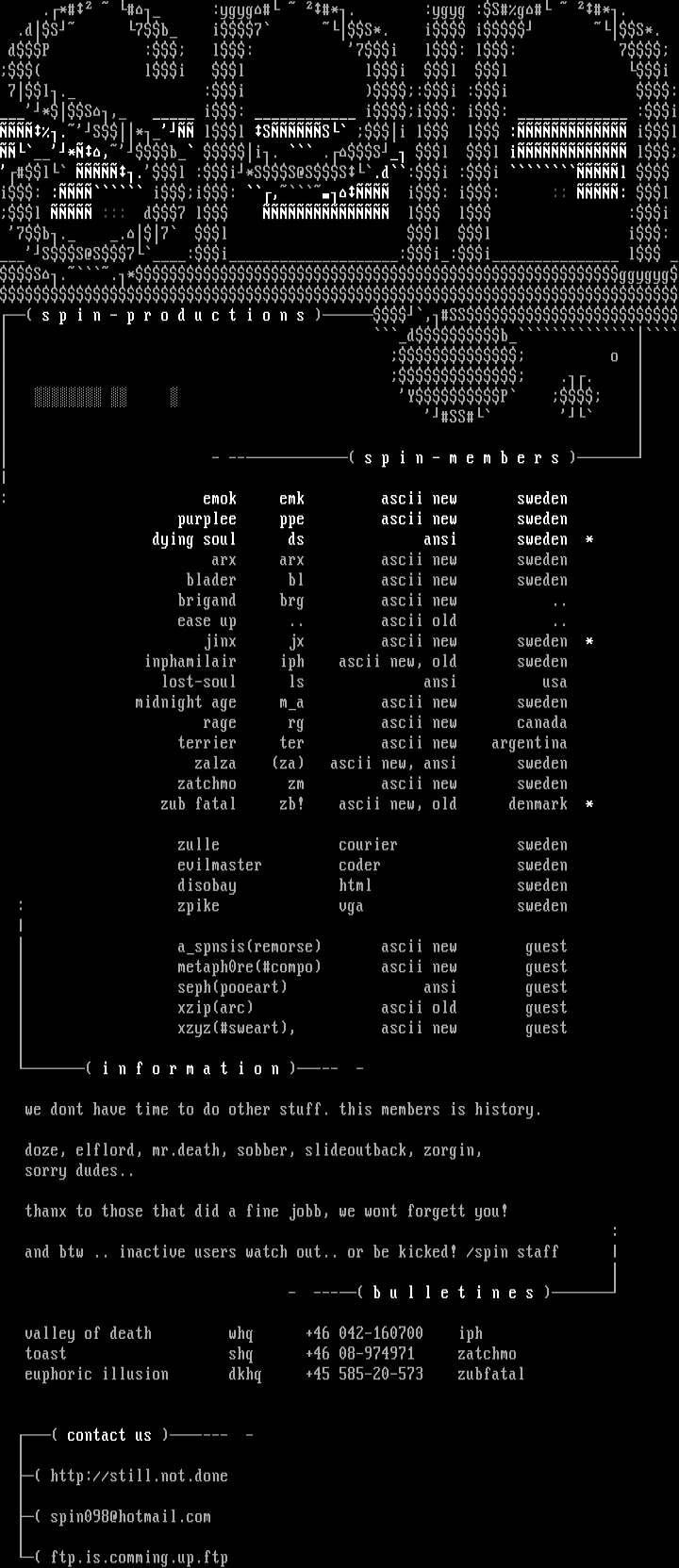 spin memberlisting / news by spin prod