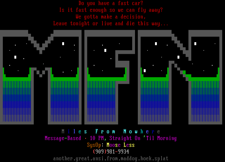 Miles from Nowhere by Maddog Hoek