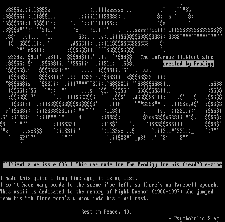 Farewell to Night Daemon by Psychoholic Slag