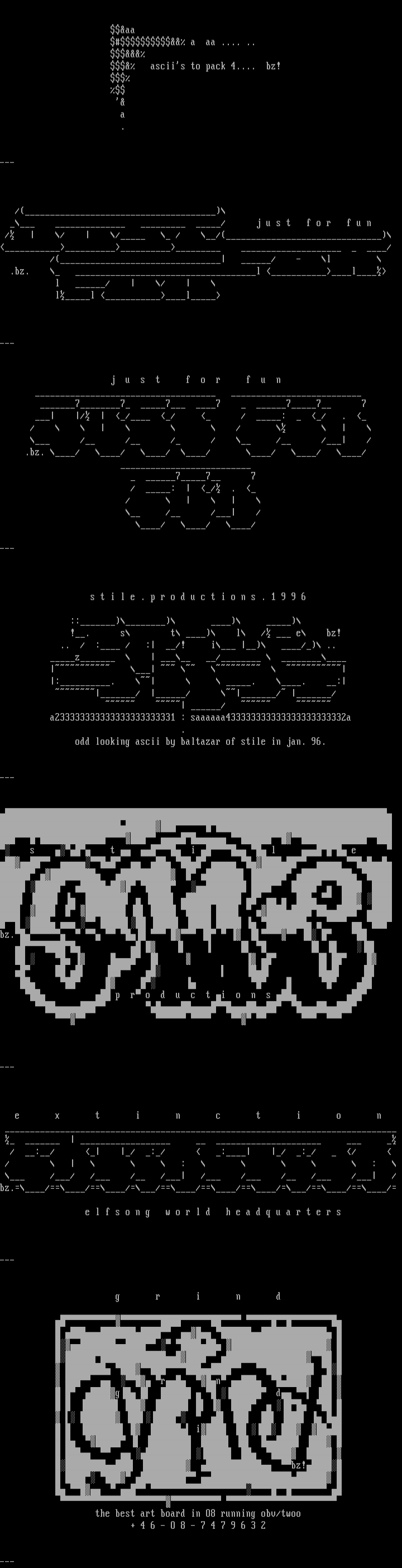 ascii logo collection by baltazar