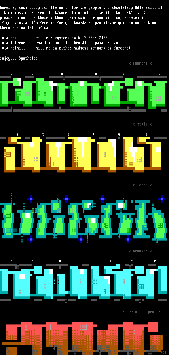 Trippah's Ansi Colly! by Trippah